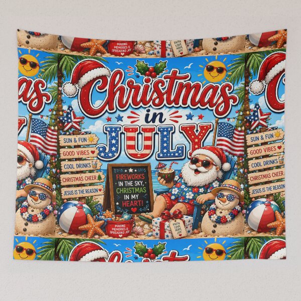 Item preview, Christmas in July – Red White Blue Holiday Cheer designed and sold by FindYouByZ.
