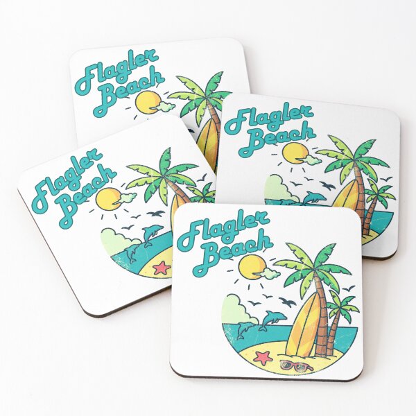 Item preview, Flagler Beach Florida Retro Badge Design | Surf & Sun Vacation Print designed and sold by DonnaRaine.