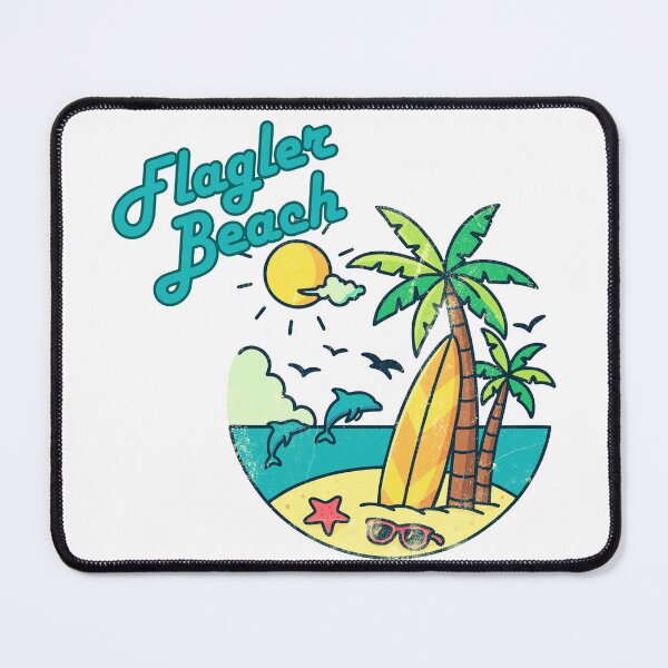 Item preview, Flagler Beach Florida Retro Badge Design | Surf & Sun Vacation Print designed and sold by DonnaRaine.