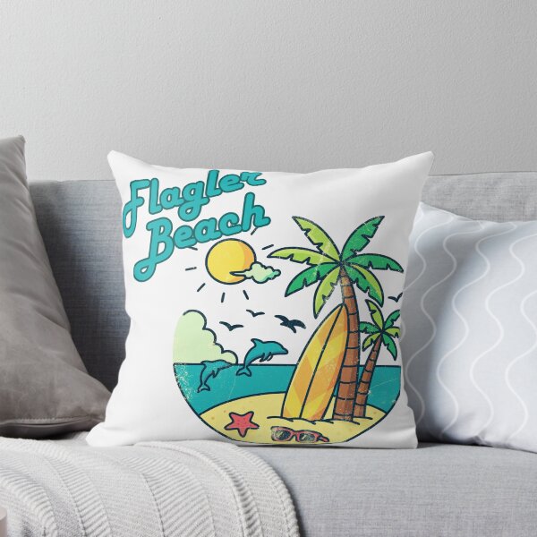 Item preview, Flagler Beach Florida Retro Badge Design | Surf & Sun Vacation Print designed and sold by DonnaRaine.