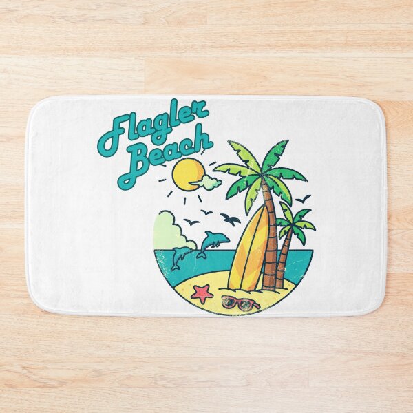 Item preview, Flagler Beach Florida Retro Badge Design | Surf & Sun Vacation Print designed and sold by DonnaRaine.