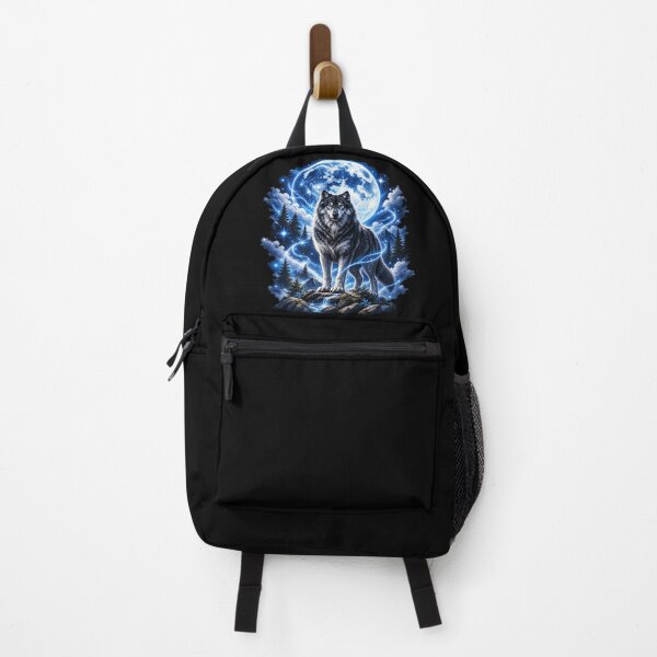 Item preview, Cosmic Wolf Under the Moon – Guardian of the Stars designed and sold by TroviTutto.