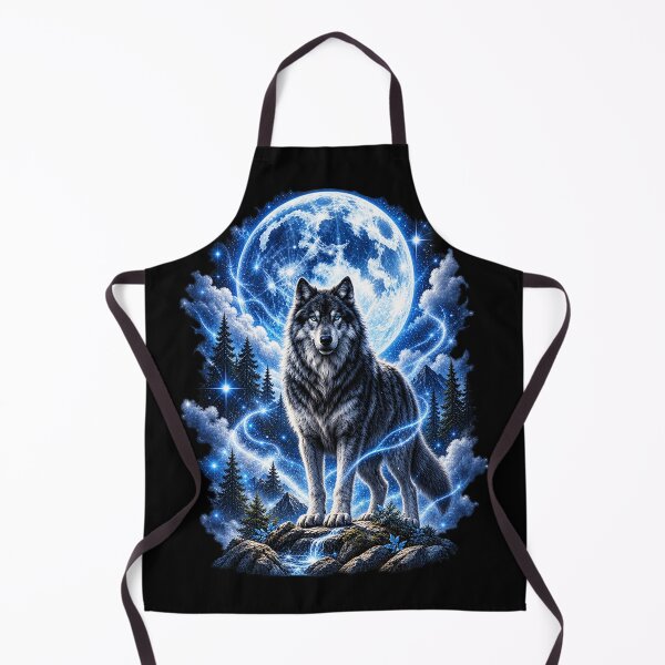 Item preview, Cosmic Wolf Under the Moon – Guardian of the Stars designed and sold by TroviTutto.