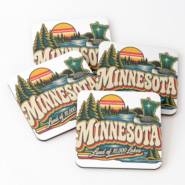 Item preview, Minnesota Land of 10,000 Lakes Vintage Loon Retro Graphic Tee designed and sold by TM DESIGNS AND MORE.