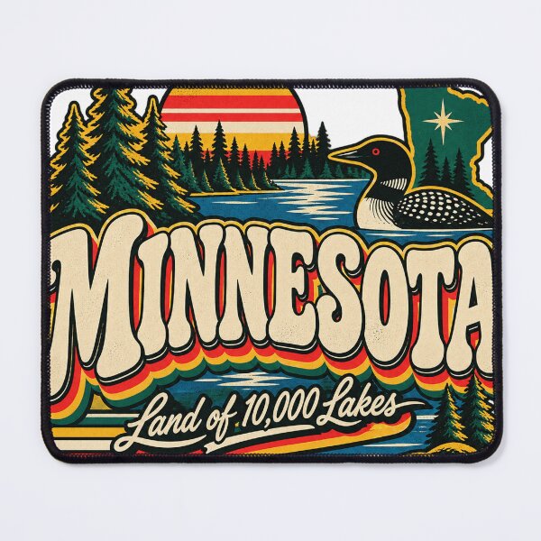 Item preview, Minnesota Land of 10,000 Lakes Vintage Loon Retro Graphic Tee designed and sold by TM DESIGNS AND MORE.