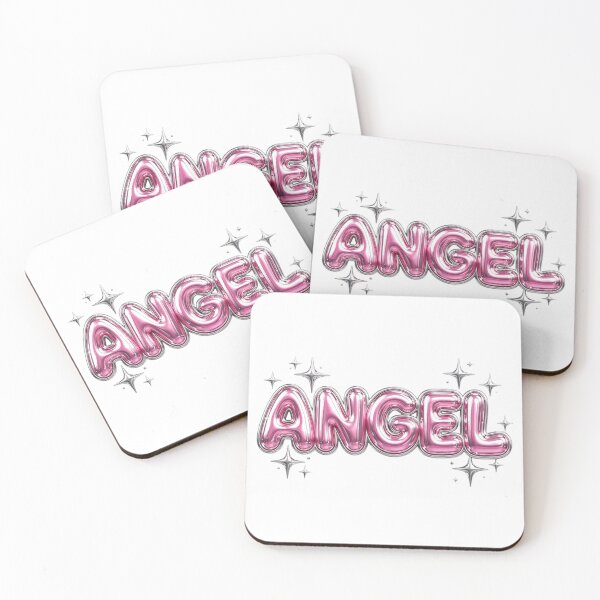 Item preview, Pink Angel Bubble Chrome Y2K Sparkle Lettering designed and sold by puzzell.