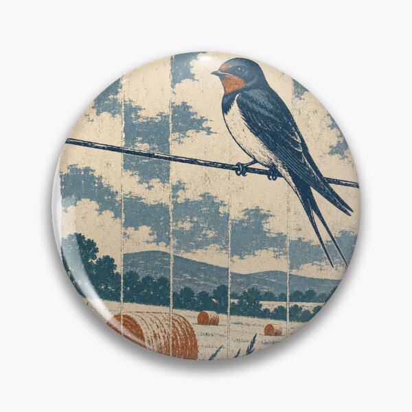 Item preview, Barn Swallow in the Hay Meadow Wild Bird Animal Portrait designed and sold by VisualArtsOasis.