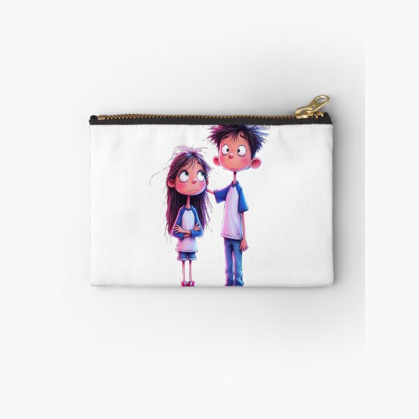 Item preview, Cute Boy & Girl – Sweet Friendship Duo designed and sold by MyCalmDraw.