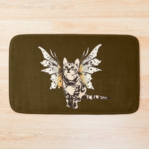 Item preview, Fairy Kitty - Sepia-Toned Cat with Butterfly Wings designed and sold by LittleMissTyne.