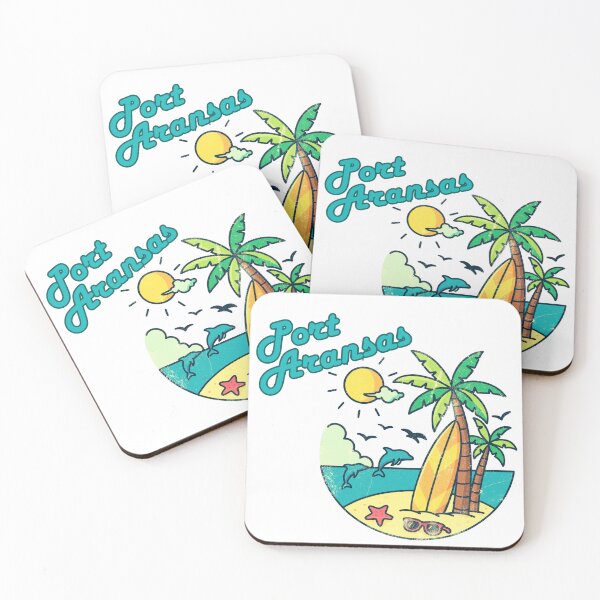 Item preview, Port Aransas Texas Retro Badge Design | Surf & Sun Vacation Print designed and sold by DonnaRaine.
