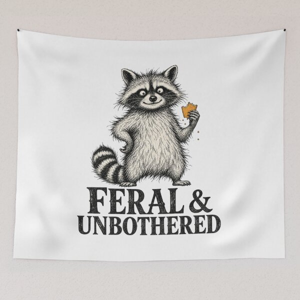 Item preview, Unbothered Raccoon Feral Funny Animal Vintage Design designed and sold by ASMR10.
