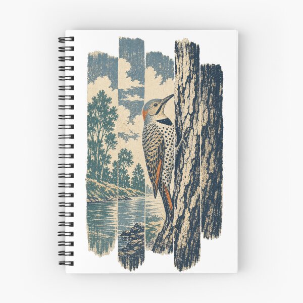 Item preview, Northern Flicker on the Cottonwood Trunk Wild Bird Animal Portrait designed and sold by VisualArtsOasis.