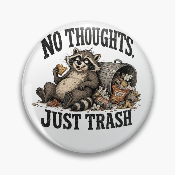 Item preview, Dumpster Raccoon No Thoughts Just Trash Funny Trash Panda Vintage Design designed and sold by ASMR10.