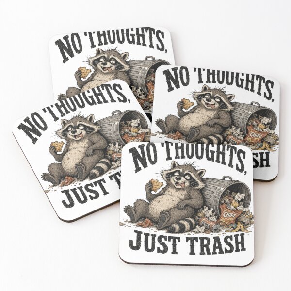 Item preview, Dumpster Raccoon No Thoughts Just Trash Funny Trash Panda Vintage Design designed and sold by ASMR10.