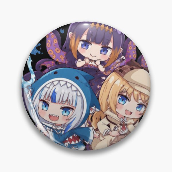 Item preview, Ina Ame And Gura Cute Illustration designed and sold by Claudia-soli.