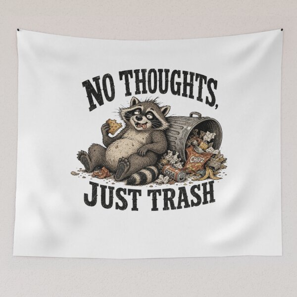 Item preview, Dumpster Raccoon No Thoughts Just Trash Funny Trash Panda Vintage Design designed and sold by ASMR10.