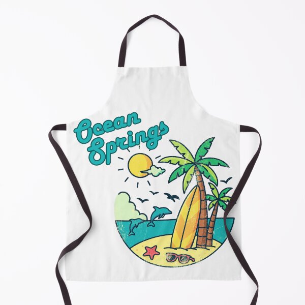 Item preview, Ocean Springs Mississippi Retro Badge Design | Surf & Sun Vacation Print designed and sold by DonnaRaine.