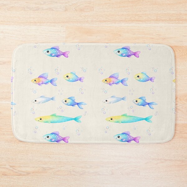 Item preview, Fish School Watercolor Pattern designed and sold by DariaCraft.