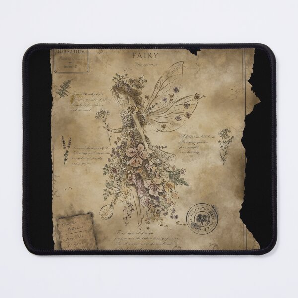 Item preview, Vintage Botanical Fairy Herbarium – Enchanted Forest Fantasy designed and sold by KristyUnicorn.