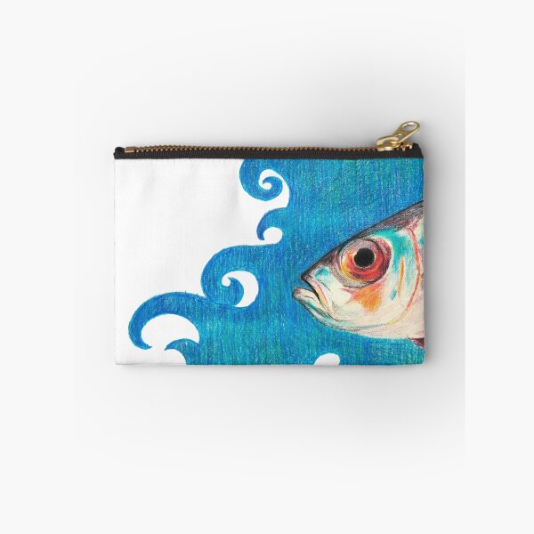 Item preview, silver fish in flow state designed and sold by studio-ladybug.