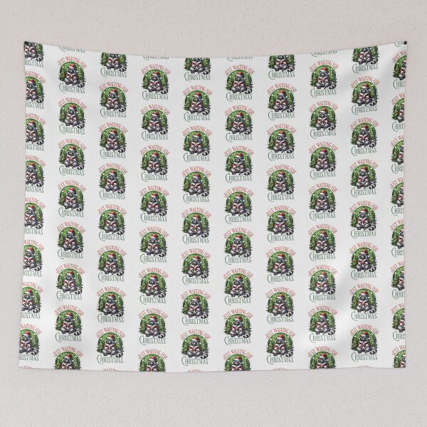 Item preview, Raccoon Christmas Just Waiting for Christmas Funny Design designed and sold by FuzionRaptor.