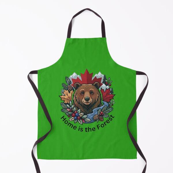 Item preview, Home Is The Forest Canadian Bear Illustration designed and sold by Northern Glow Art.