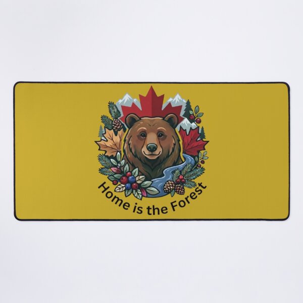 Item preview, Home Is The Forest Canadian Bear Illustration designed and sold by Northern Glow Art.