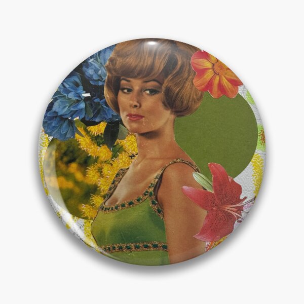 Item preview, Retro Floral Collage Portrait designed and sold by veraD58.