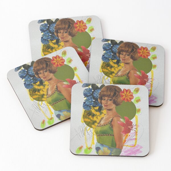 Item preview, Retro Floral Collage Portrait designed and sold by veraD58.
