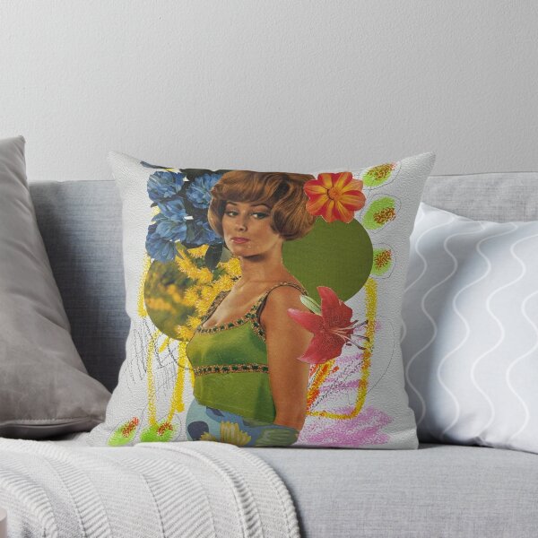 Item preview, Retro Floral Collage Portrait designed and sold by veraD58.