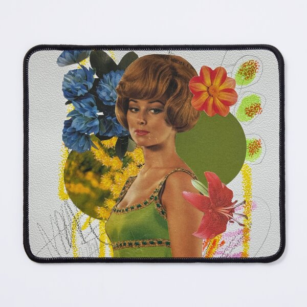 Item preview, Retro Floral Collage Portrait designed and sold by veraD58.
