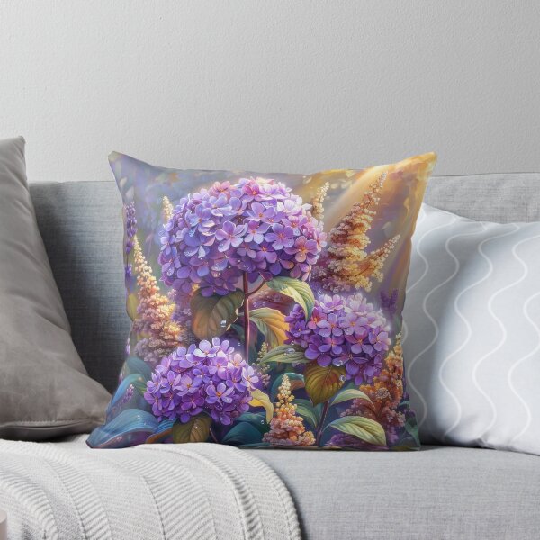 Item preview, Hydrangea Botanical Garden Art – Blue Lavender Floral Elegance designed and sold by MargaretWiktor.