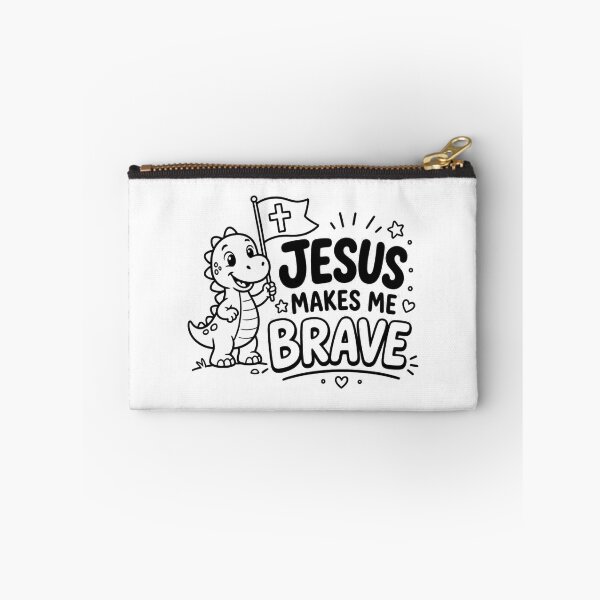 Item preview, Jesus Makes Me Brave Christian Kids Shirt | Cute Dinosaur Faith designed and sold by Illustrated Faith.