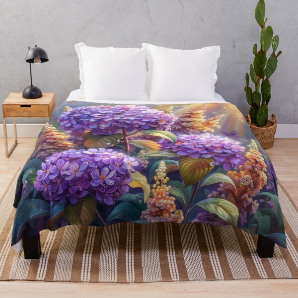 Item preview, Hydrangea Botanical Garden Art – Blue Lavender Floral Elegance designed and sold by MargaretWiktor.