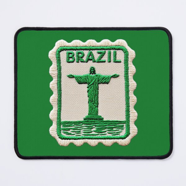 Item preview, Brazil Vintage Travel Patch Christ the Redeemer designed and sold by tiigerdad.