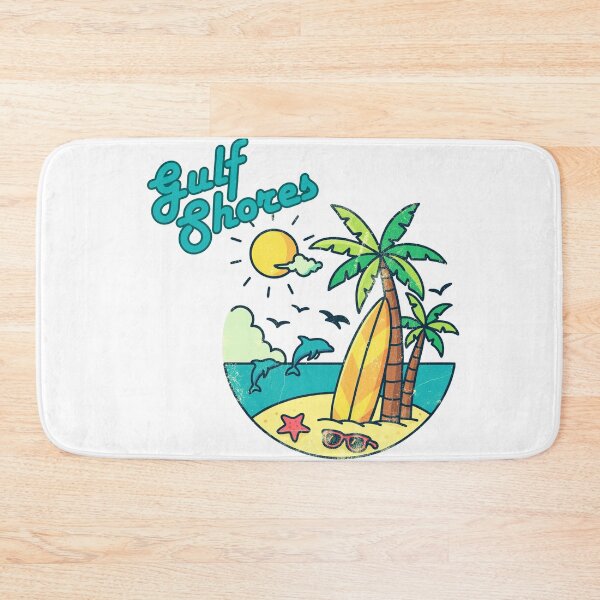Item preview, Gulf Shores Alabama Retro Badge Design | Surf & Sun Vacation Print designed and sold by DonnaRaine.