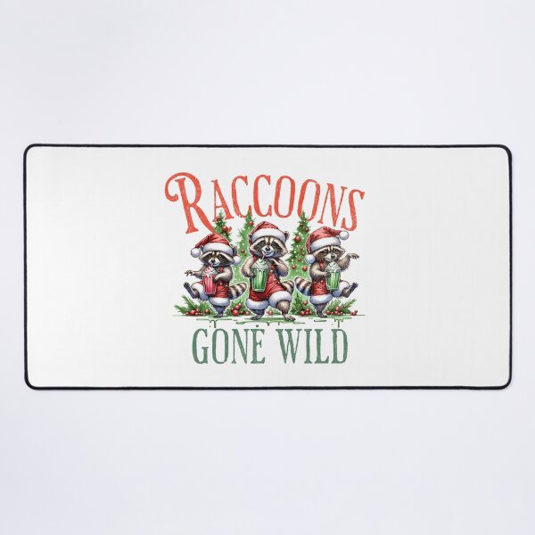 Item preview, Raccoon Christmas Gone Wild Funny Holiday Animal Design designed and sold by FuzionRaptor.
