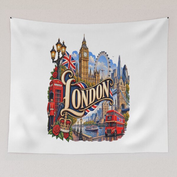 Item preview, London Thames City Art Illustration designed and sold by ROVVI.