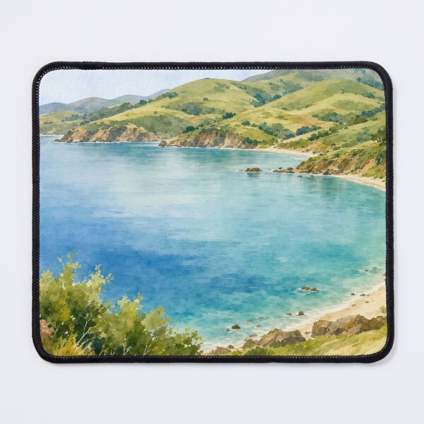 Item preview, Serene Coastal Bay Watercolor designed and sold by BlueBerry45.