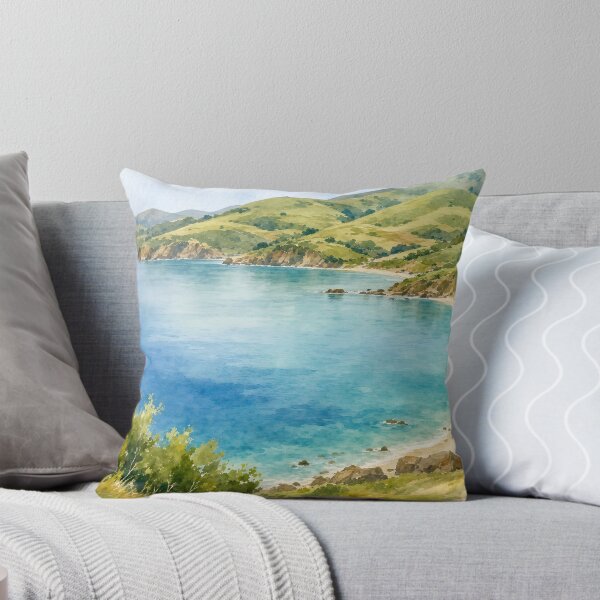 Item preview, Serene Coastal Bay Watercolor designed and sold by BlueBerry45.