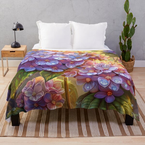 Item preview, Hydrangea Botanical Garden Art – Blue Lavender Floral Elegance designed and sold by MargaretWiktor.