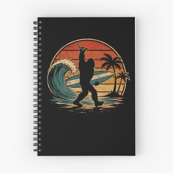 Item preview, Retro Surfing Bigfoot With Vintage Wave Adventure designed and sold by Moizento.