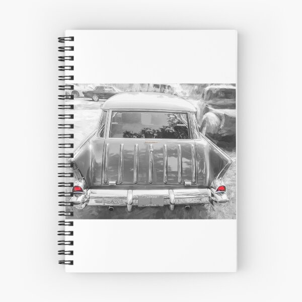 Item preview, 1957 Nomad Station Wagon Adobe Beige and Imperial Ivory Technical Blueprint Car Poster designed and sold by RichFrancoCars.