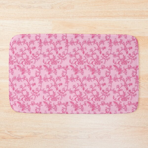 Item preview, Hot pink floral vines and blossoms toile designed and sold by We Are Stardust.