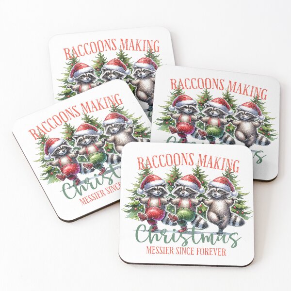 Item preview, Raccoon Christmas Making the Holidays Messier Funny Design designed and sold by FuzionRaptor.