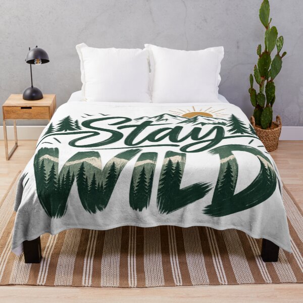Item preview, Stay Wild Mountain Adventure Vintage Outdoor Nature Graphic Tee designed and sold by TM DESIGNS AND MORE.