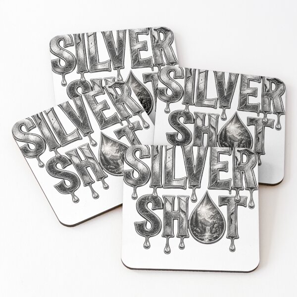 Item preview, Silver Shot- Dripping Metallic Typography with Hidden Landscape  designed and sold by LC&LCPlatform.