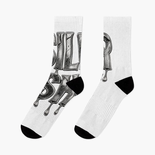 Item preview, Silver Shot- Dripping Metallic Typography with Hidden Landscape  designed and sold by LC&LCPlatform.