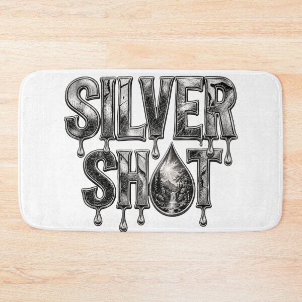 Item preview, Silver Shot- Dripping Metallic Typography with Hidden Landscape  designed and sold by LC&LCPlatform.