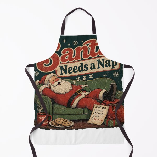 Item preview, Santa Needs A Nap Funny Sleeping Santa Vintage Christmas designed and sold by Clean Print Goods.